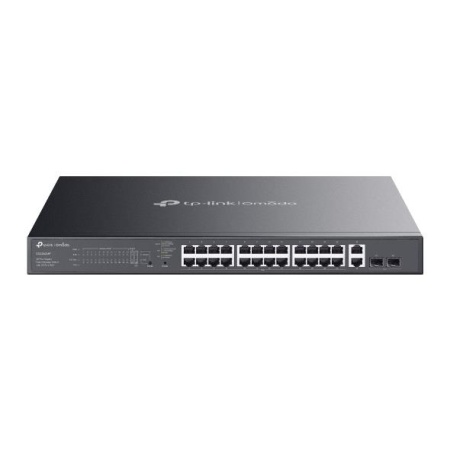 Switch TP-LINK Omada ES228GMP Switch type Managed Switch layer L2 Rack mounting Yes 26xRJ-45 ports RJ-45 Ports Type Gigabit Ethernet (10/100/1000) 26xGigabit Ethernet (copper) ports quantity 2xSFP module slots quantity Power over Ethernet (PoE) Yes 24xPower over Ethernet plus (PoE+) ports quantity Total Power over Ethernet (PoE) budget 384 W ES228GMP