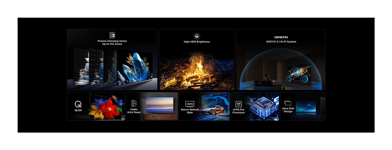 TV Set TCL 50 " 4K Ultra HD 3840 x 2160 pixels Flat 16:9 QD-Mini LED 50C69K