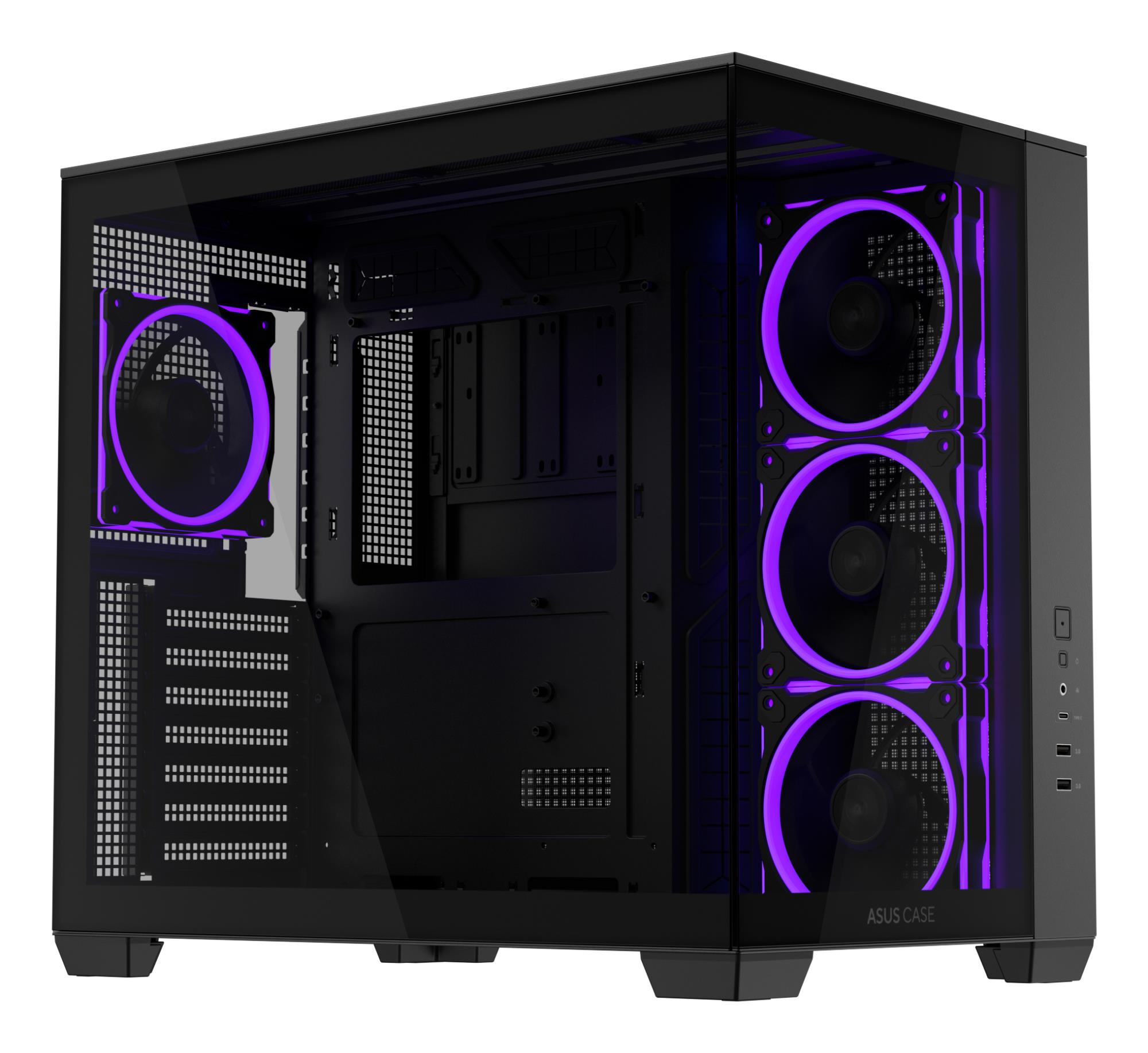 Case ASUS ATX/micro ATX/Mini-ITX Black PC A32PLUSTGARGBBLACK - Image 2