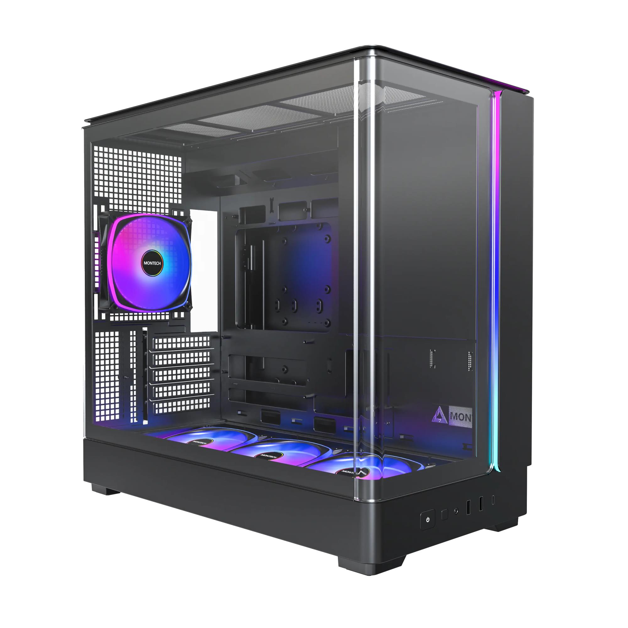 Case MONTECH micro ATX/Mini-ITX Black Midi Tower PC KING 15 PRO KING15PRO(B)