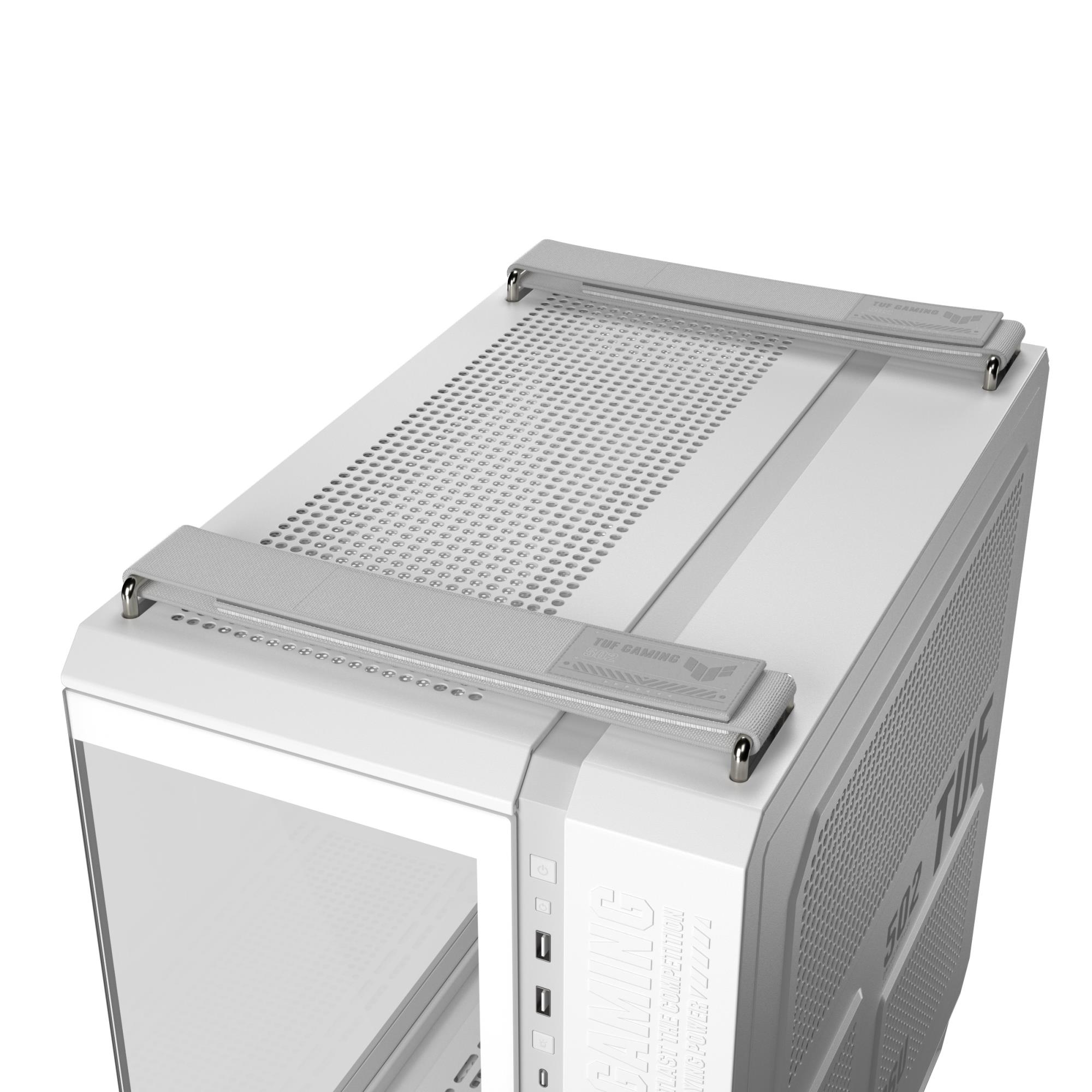 Case ASUS TUF Gaming GT502 Horizon MidiTower Case product features Transparent panel Not included ATX MicroATX MiniITX Colour White TUFGAMGT502HORIZONWHT - Image 12