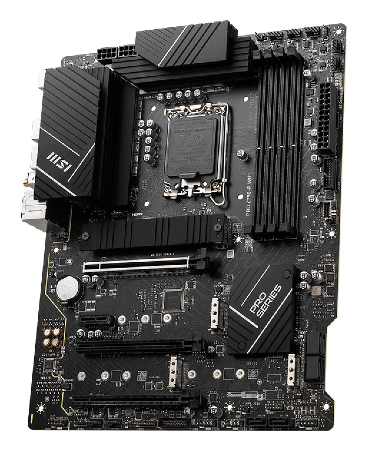 Mainboard MSI Intel Z790 LGA1700 ATX Memory DDR5 Memory slots 4 1xPCI-Express 1x 3xPCI-Express 16x 4xM.2 1xHDMI 1xDisplayPort 4xUSB 2.0 3xUSB 3.2 1xUSB-C 1xPS/2 6xAudio port PROZ790-PWIFI - Image 3