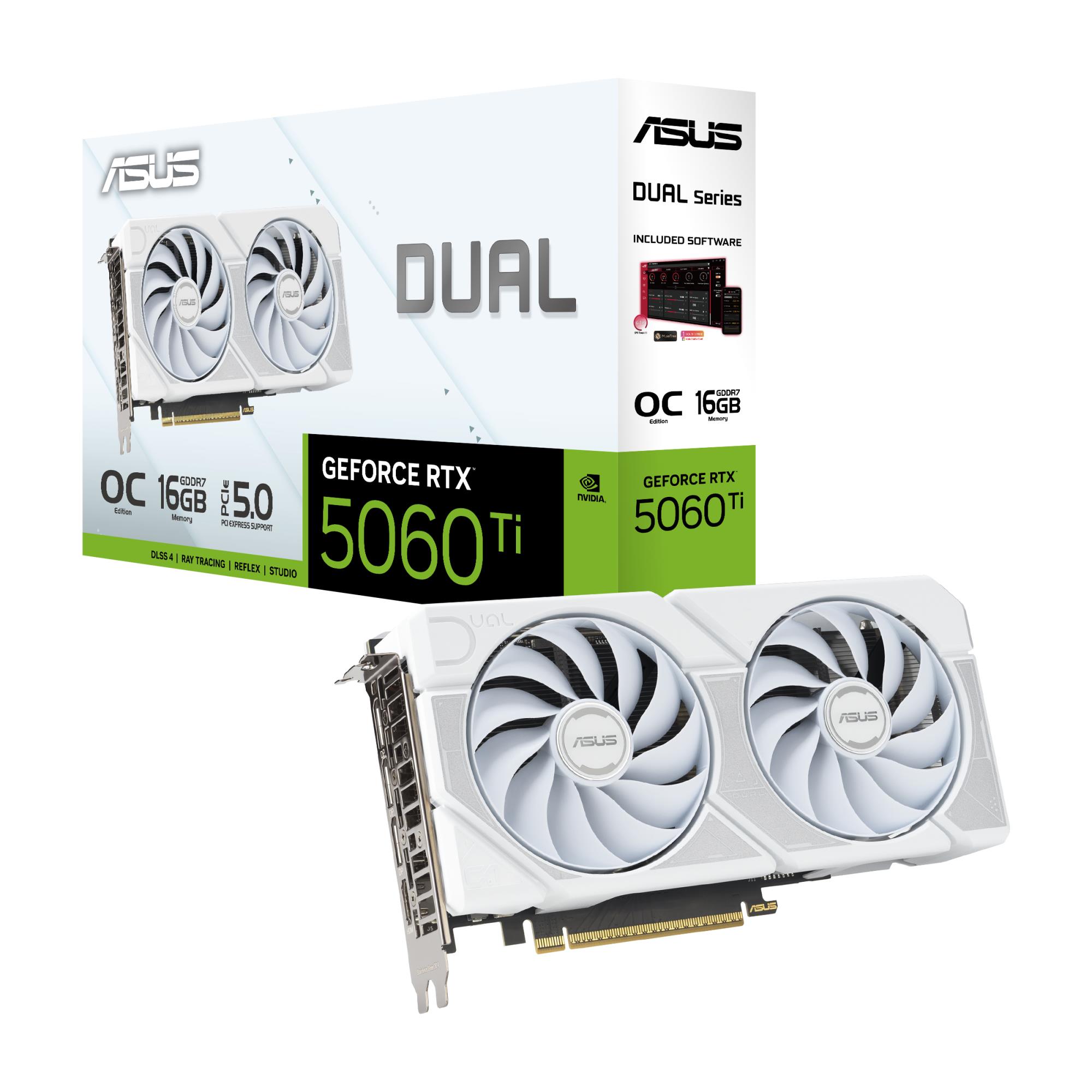 Graphics Card ASUS NVIDIA GeForce RTX 5060 Ti 16 GB GDDR7 128 bit PCI Express 5.0 Active DUAL-RTX5060TI-O16G-WHITE - Image 14