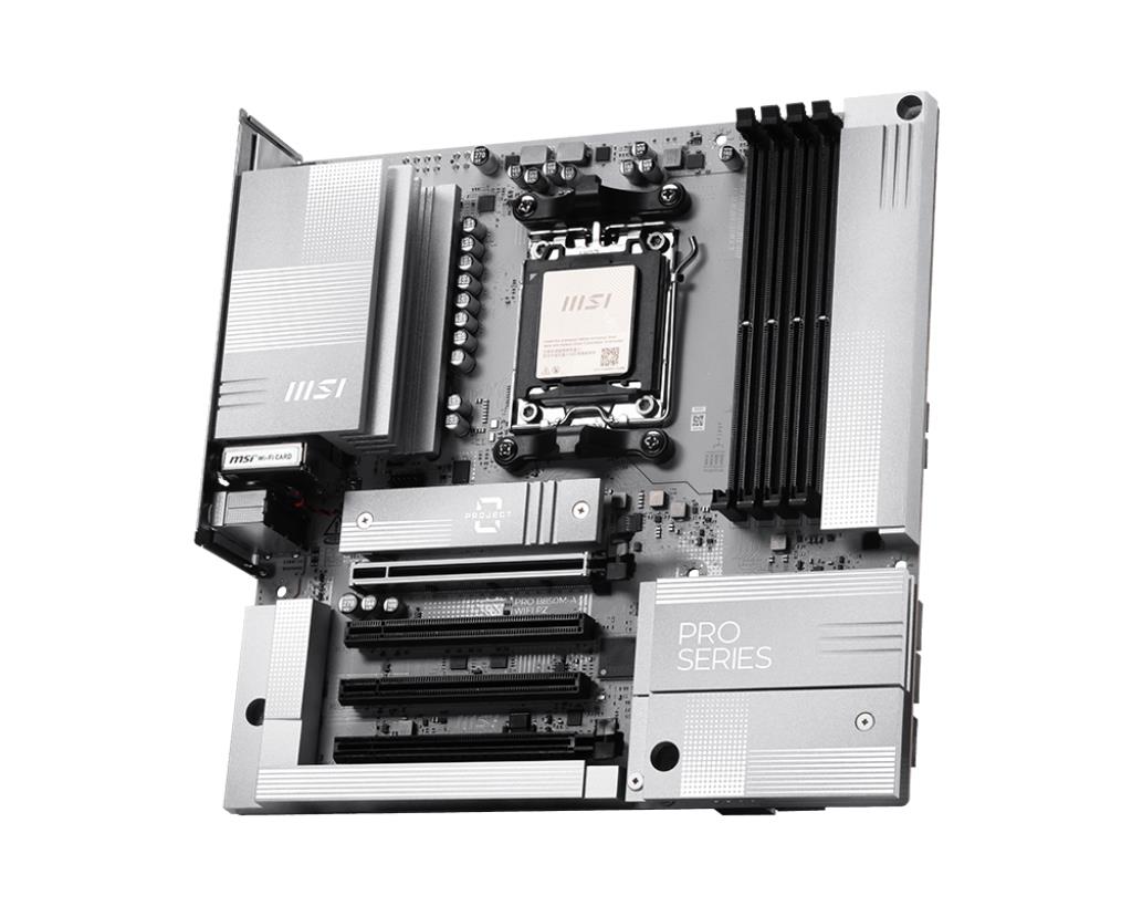 Mainboard MSI AMD B850 Socket AM5 micro ATX RAM DDR5-SDRAM 4xSlots Wi-Fi Yes Bluetooth Yes 1xPCI Express x4 slots 1xPCI Express x16 slots 2xNumber of M.2 (M) slots PROB850M-AWIFIPZ - Image 2