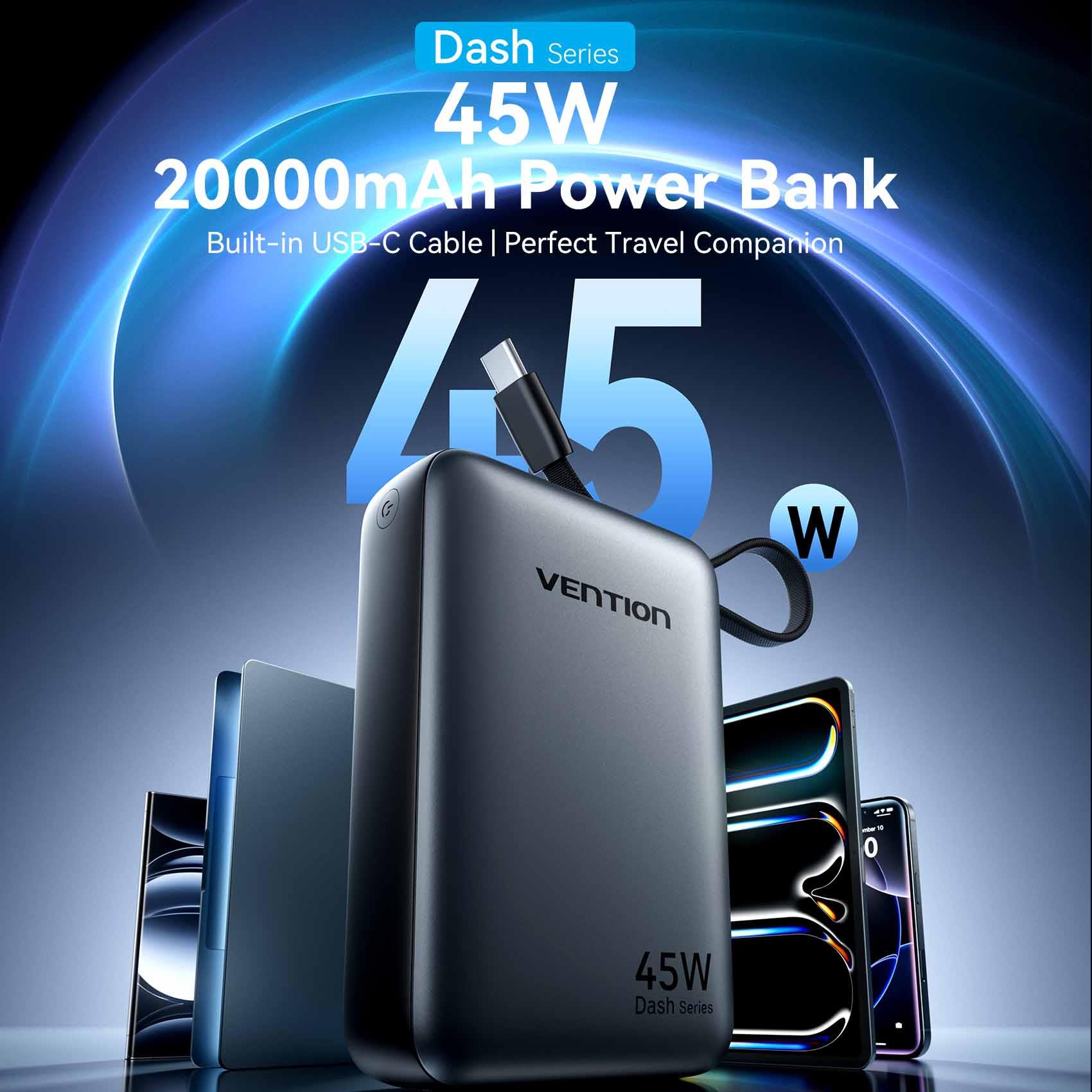 POWER BANK USB 20000MAH 45W/FHGH0 VENTION - Image 3