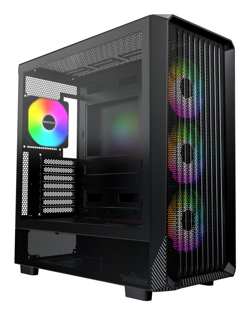Case MONTECH X5 MidiTower Case product features Transparent panel Not included Colour Black X5(B)