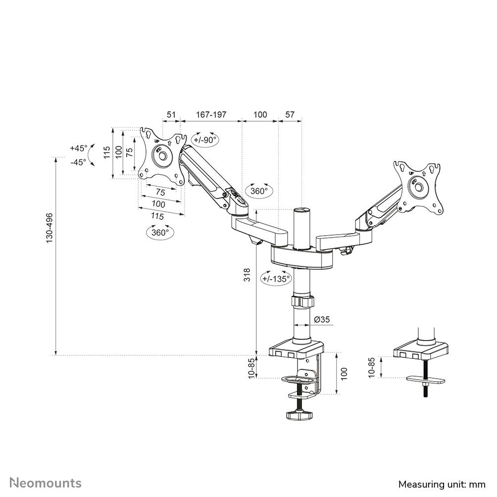 MONITOR ACC DESK MOUNT 17-27"/DS70-750BL2 NEOMOUNTS - Image 19