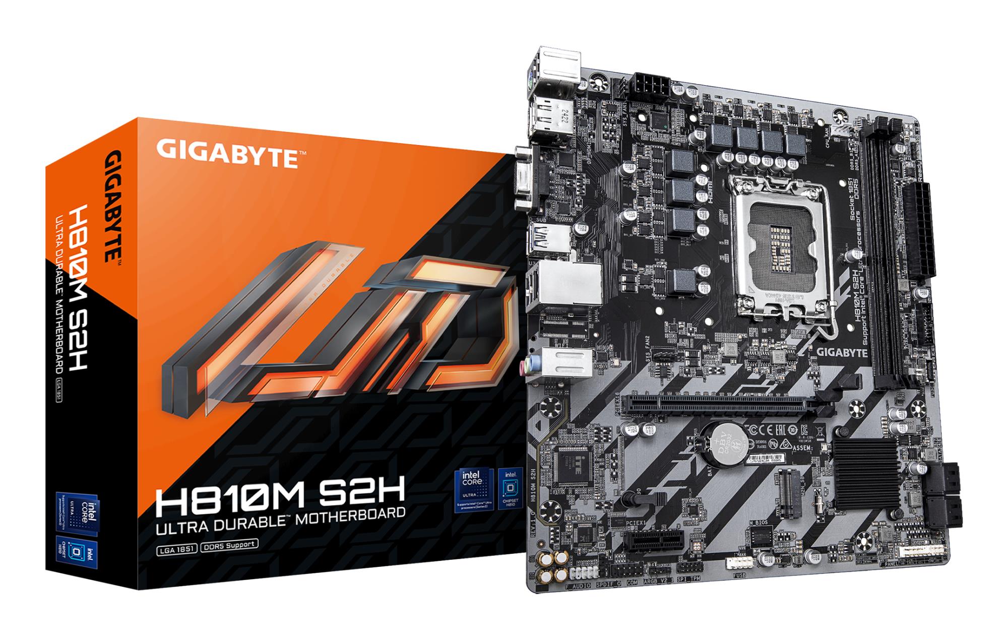 Mainboard GIGABYTE LGA1851 Micro-ATX Memory DDR5 Memory slots 2 H810MS2H