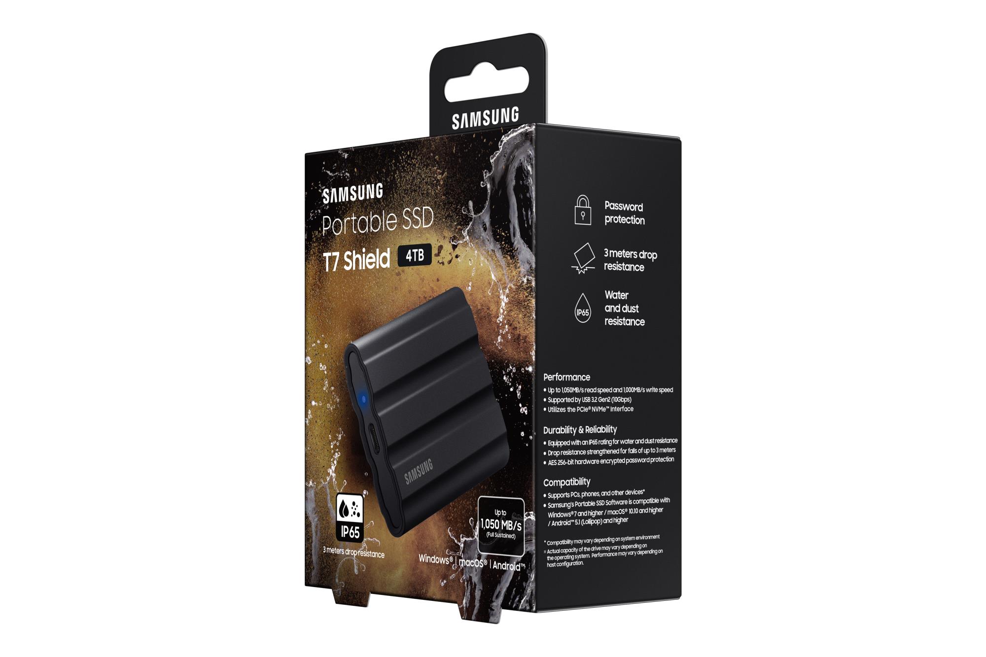 External SSD SAMSUNG T7 4TB USB 3.2 Write speed 1000 MBytes/sec Read speed 1050 MBytes/sec MU-PE4T0S/EU - Image 11