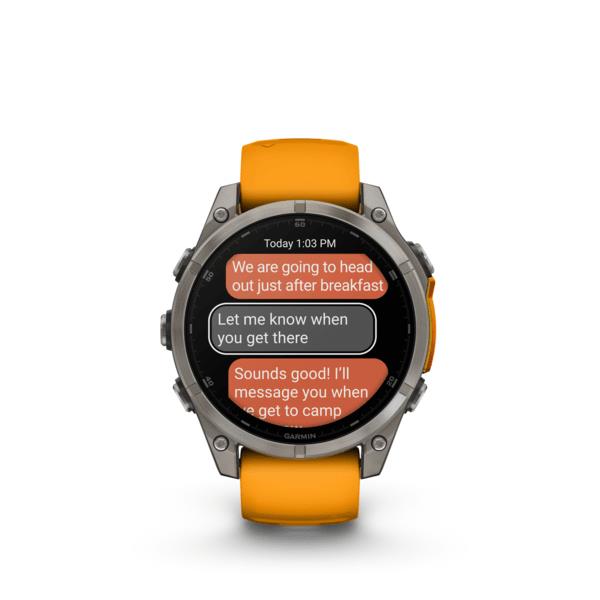 SMARTWATCH FENIX 8 SAPPHIRE/ORANGE 010-02904-11 GARMIN - Image 3