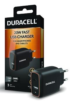 MOBILE CHARGER WALL 20W/BLACK DRACUSB19-EU DURACELL - Image 3