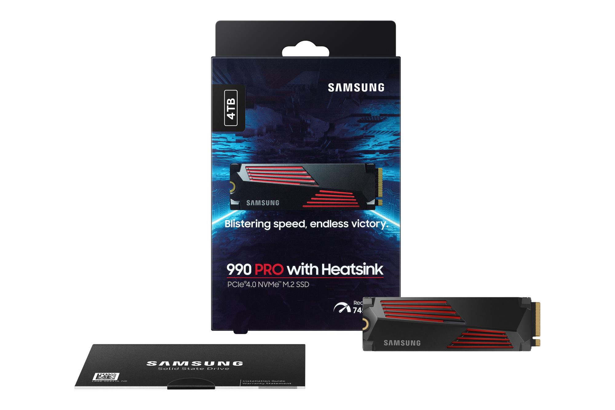 SSD SAMSUNG 990 PRO with Heatsink 4TB M.2 PCIe Gen4 NVMe TLC Write speed 6900 MBytes/sec Read speed 7450 MBytes/sec TBW 2400 TB MTBF 1500000 hours MZ-V9P4T0CW - Image 15