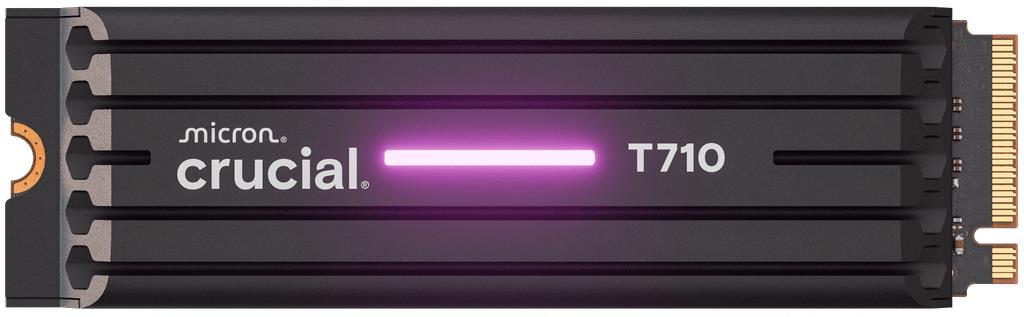 SSD CRUCIAL T710 4TB M.2 PCIe Gen5 NVMe Write speed 13800 MBytes/sec Read speed 14900 MBytes/sec TBW 2400 TB CT4000T710SSD5