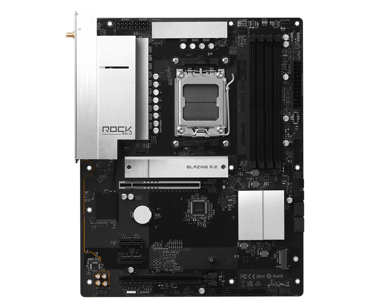 Mainboard ASROCK AMD B850 Socket AM5 ATX RAM DDR5-SDRAM 4xSlots Wi-Fi Yes Bluetooth Yes B850ROCKWIFI7 - Image 3
