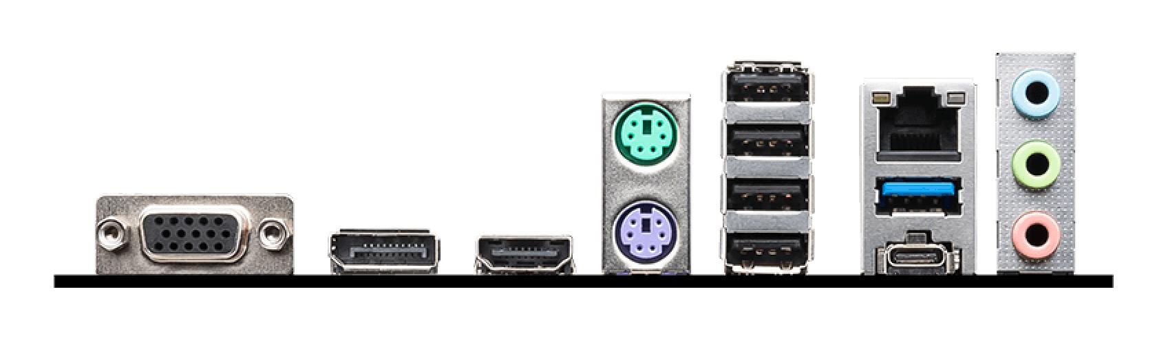 Mainboard MSI Intel B760 Express LGA1700 Micro-ATX Memory DDR5 Memory slots 4 2xPCI-Express 1x 1xPCI-Express 16x 2xM.2 1x15pin D-sub 1xHDMI 1xDisplayPort 4xUSB 2.0 1xUSB 3.2 1xUSB-C 2xPS/2 1xRJ45 3xAudio port PROB760M-P - Image 5