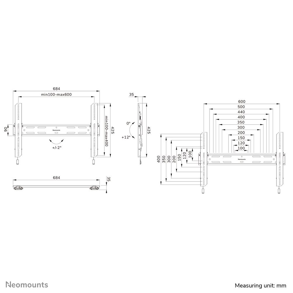TV SET ACC WALL MOUNT/WL35S-850BL16 NEOMOUNTS - Image 20