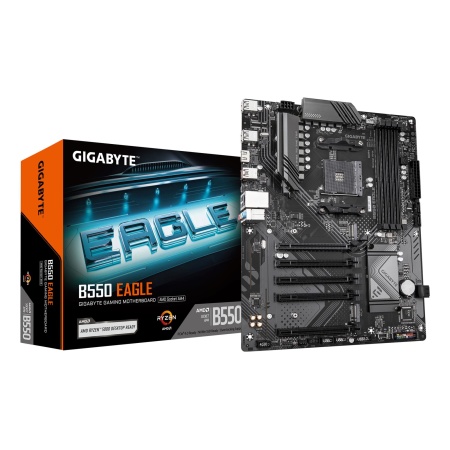 Mainboard GIGABYTE AMD B550 Socket AM4 ATX RAM DDR4-SDRAM 4xSlots 2xNumber of M.2 (M) slots B550 EAGLE B550EAGLE1.0