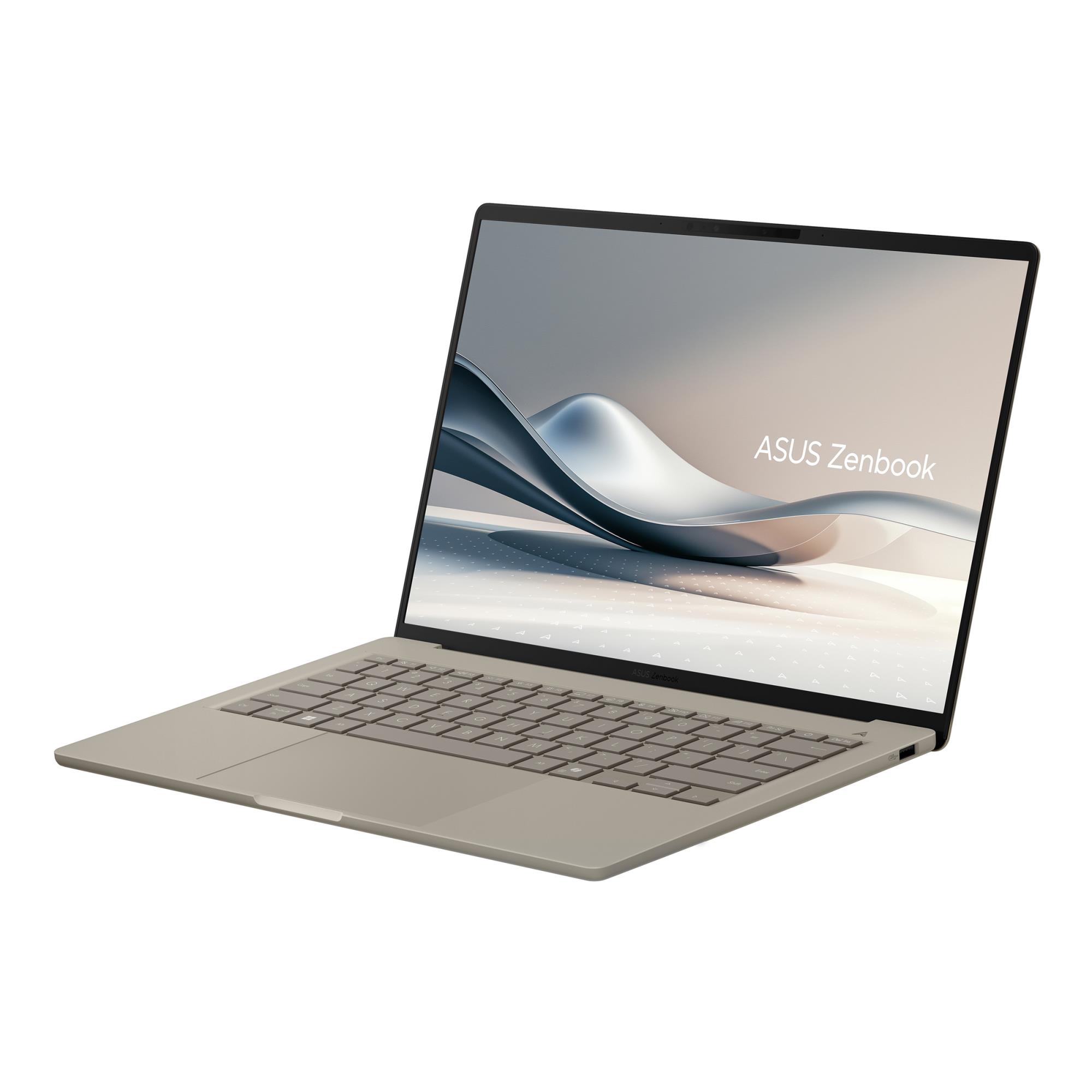 Notebook ASUS ZenBook Series UX3407QA-QD202W CPU Qualcomm Snapdragon X1-26-100 3 GHz 14 " 1920 x 1200 pixels RAM 16 GB LPDDR5x-SDRAM SSD 512 GB Discrete graphics Not available On-board graphics Yes OS installed Windows 11 Home Colour Beige Weight 980 g 90NB1501-M00E30 - Image 4