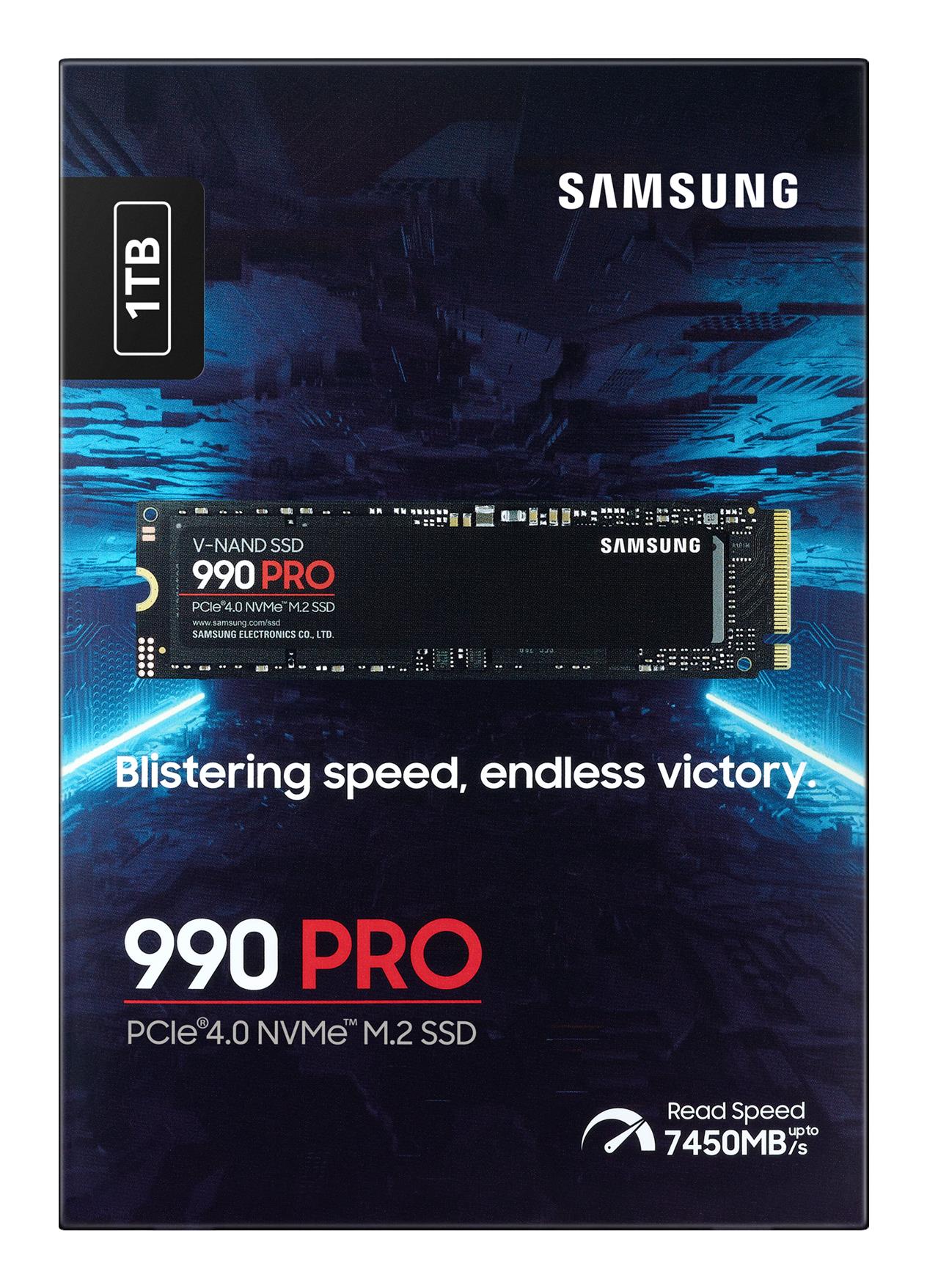 SSD SAMSUNG 990 PRO 1TB M.2 PCIE NVMe MLC Write speed 6900 MBytes/sec Read speed 7450 MBytes/sec 2.3mm TBW 600 TB MTBF 1500000 hours MZ-V9P1T0BW - Image 6