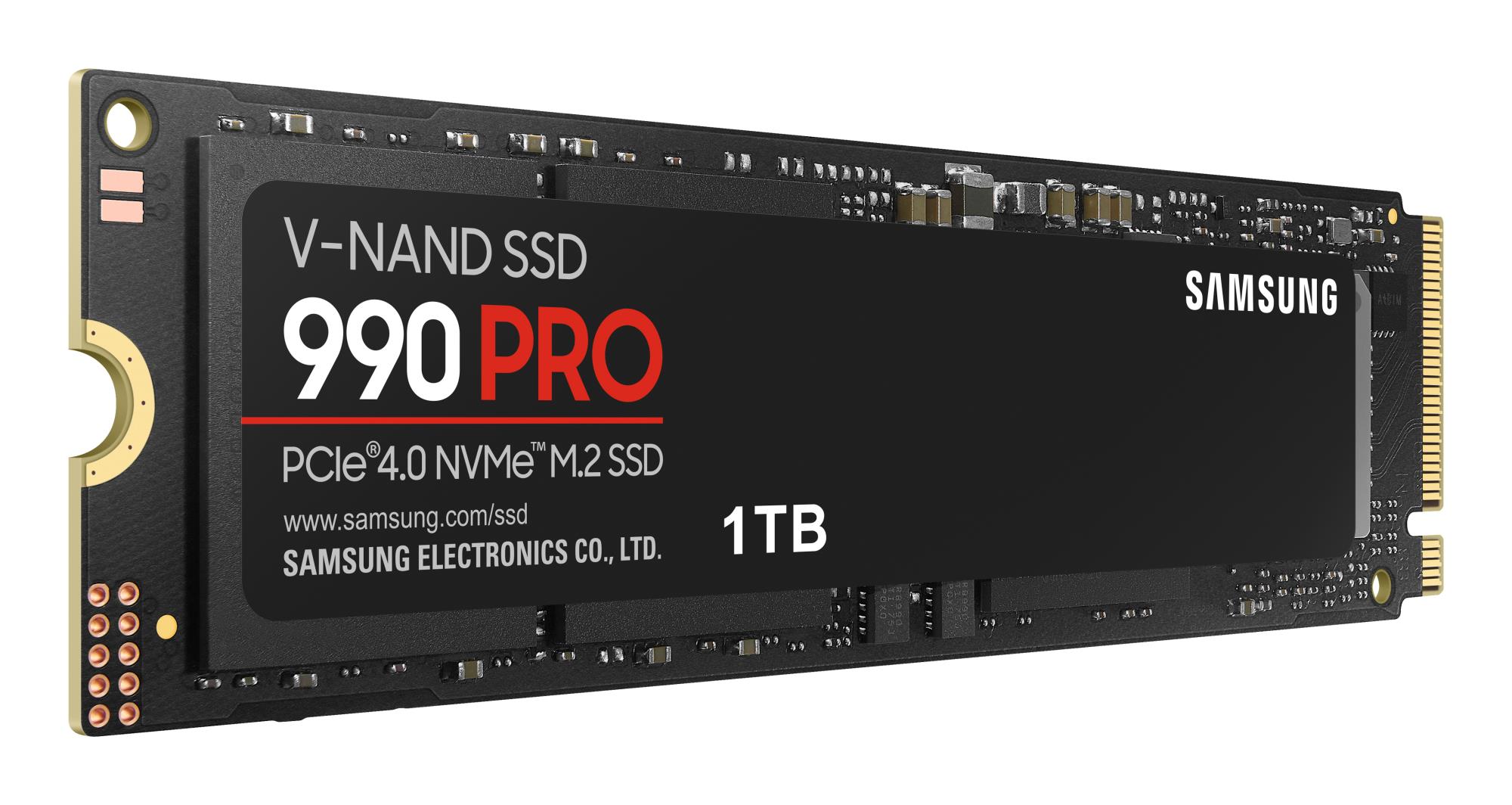 SSD SAMSUNG 990 PRO 1TB M.2 PCIE NVMe MLC Write speed 6900 MBytes/sec Read speed 7450 MBytes/sec 2.3mm TBW 600 TB MTBF 1500000 hours MZ-V9P1T0BW - Image 2