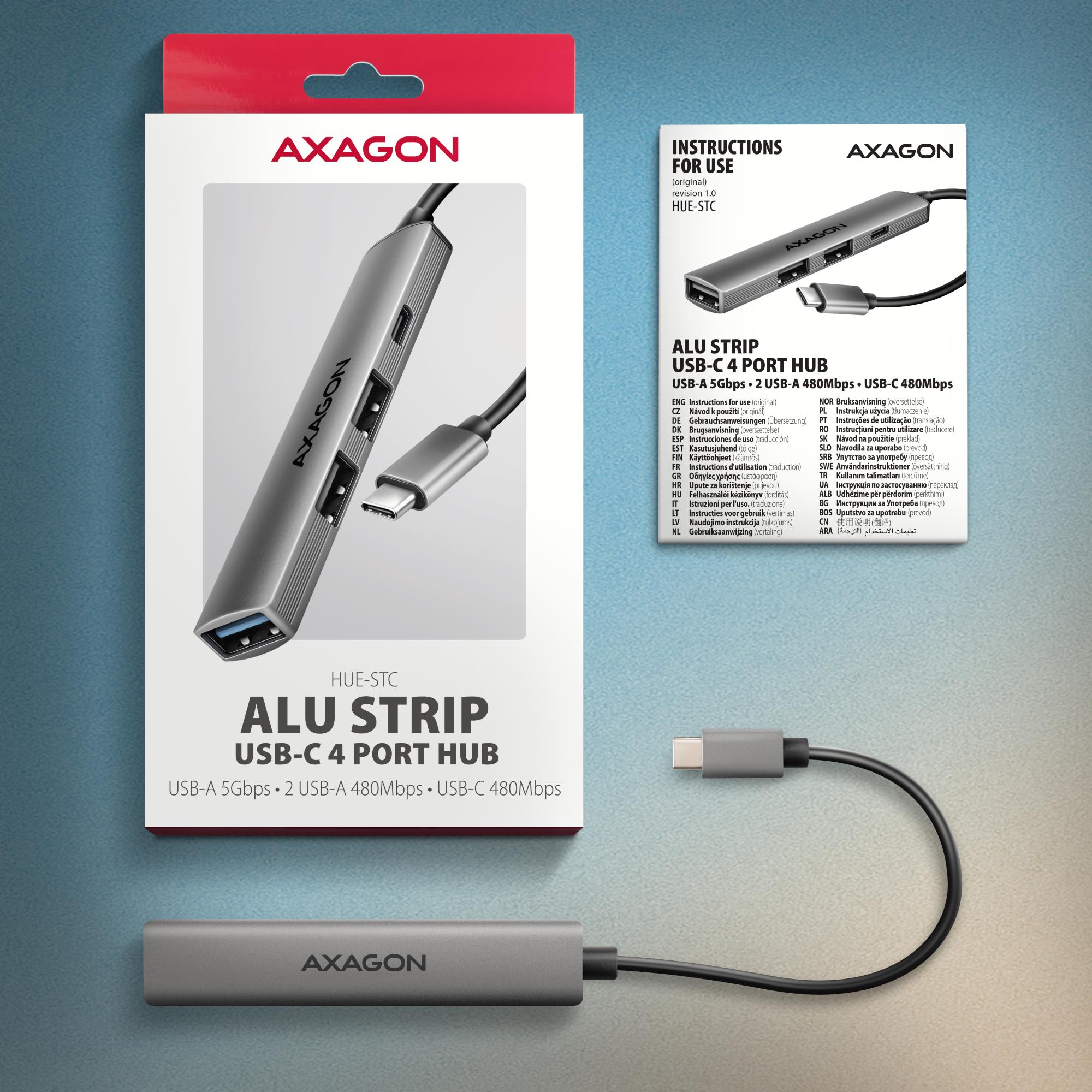 I/O HUB USB3.2 4PORT/0.12M HUE-STC AXAGON - Image 11