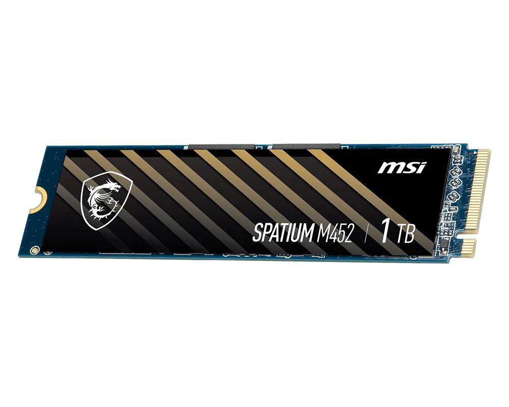 SSD MSI 300xTBW rating MTBF 1500000 h Read speed 3600 MB/s Write speed 3100 MB/s NVMe Yes PCI Express 4.0 M.2 1000 GB SPATIUM M452 S78-440L970-P83 - Image 5