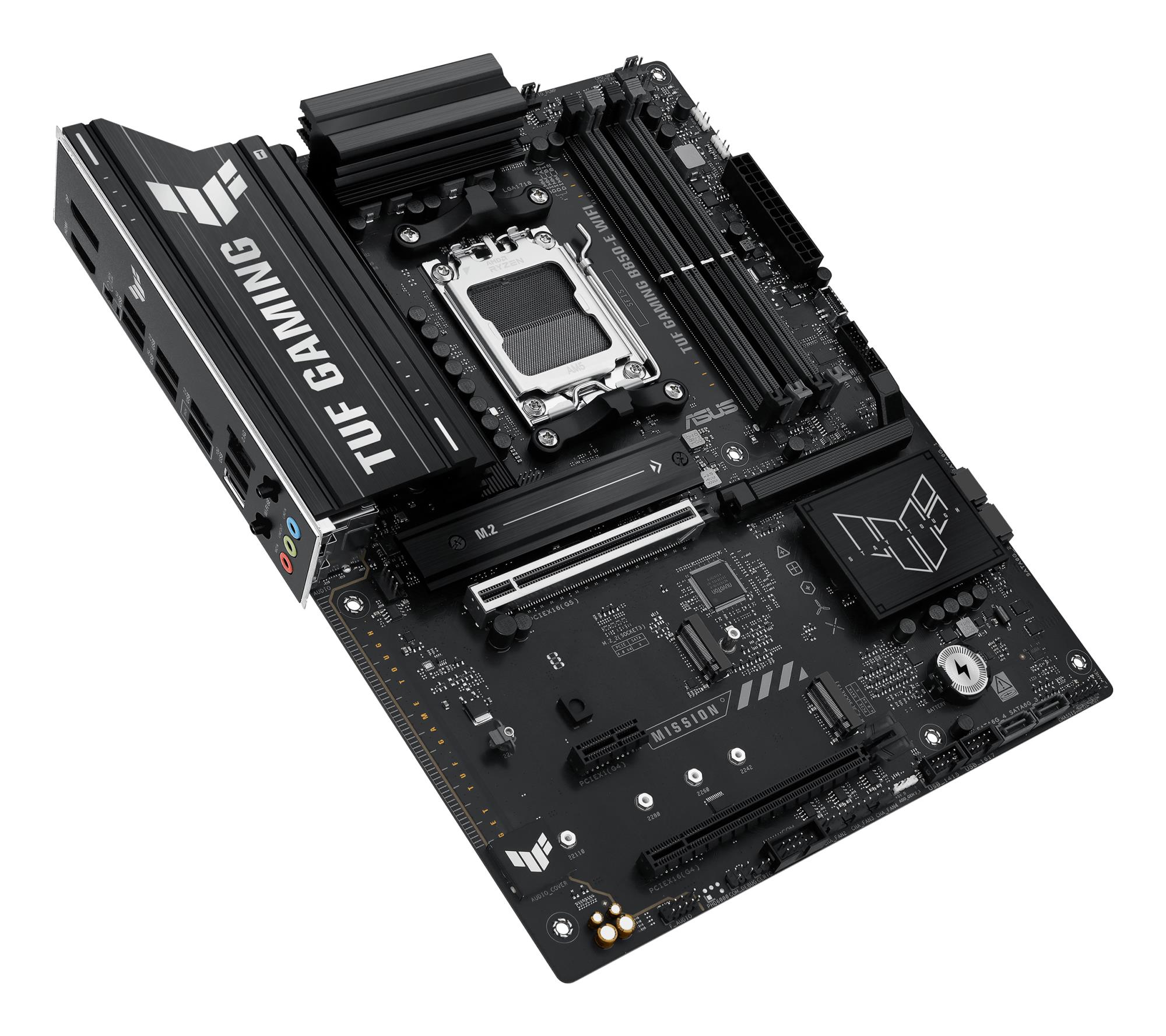 Mainboard ASUS AMD B850 SAM5 ATX Memory DDR5 Memory slots 4 1xPCI-Express 4.0 1x 1xPCI-Express 4.0 16x 1xPCI-Express 5.0 16x 3xM.2 1xHDMI 1xDisplayPort 3xUSB 2.0 4xUSB 3.2 1xUSB-C 1xRJ45 3xAudio port TUFGAMINGB850-EWIFI - Image 6