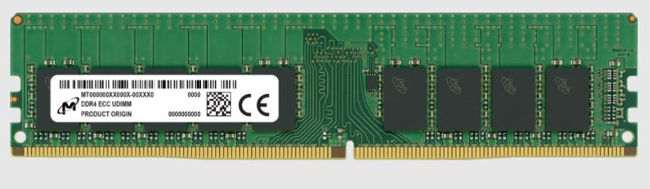 Server Memory Module MICRON DDR4 16GB UDIMM/ECC 3200 MHz CL 22 1.2 V MTA18ASF2G72AZ-3G2R1R