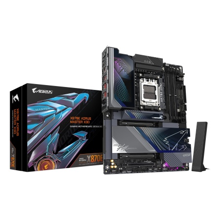Mainboard GIGABYTE AMD X870E Socket AM5 ATX RAM DDR5-SDRAM 4xSlots Wi-Fi Yes Bluetooth Yes 5xNumber of M.2 (M) slots GIGABYTE X870E AORUS MASTER X3D X870EAMASTERX