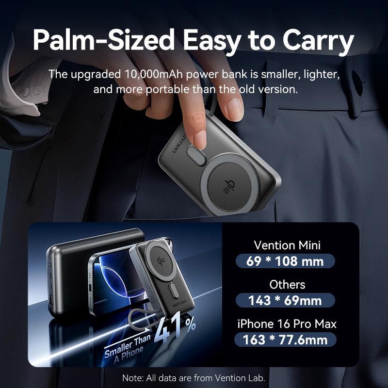 POWER BANK WRL 10000MAH 35W/GREY FKHH0 VENTION - Image 3