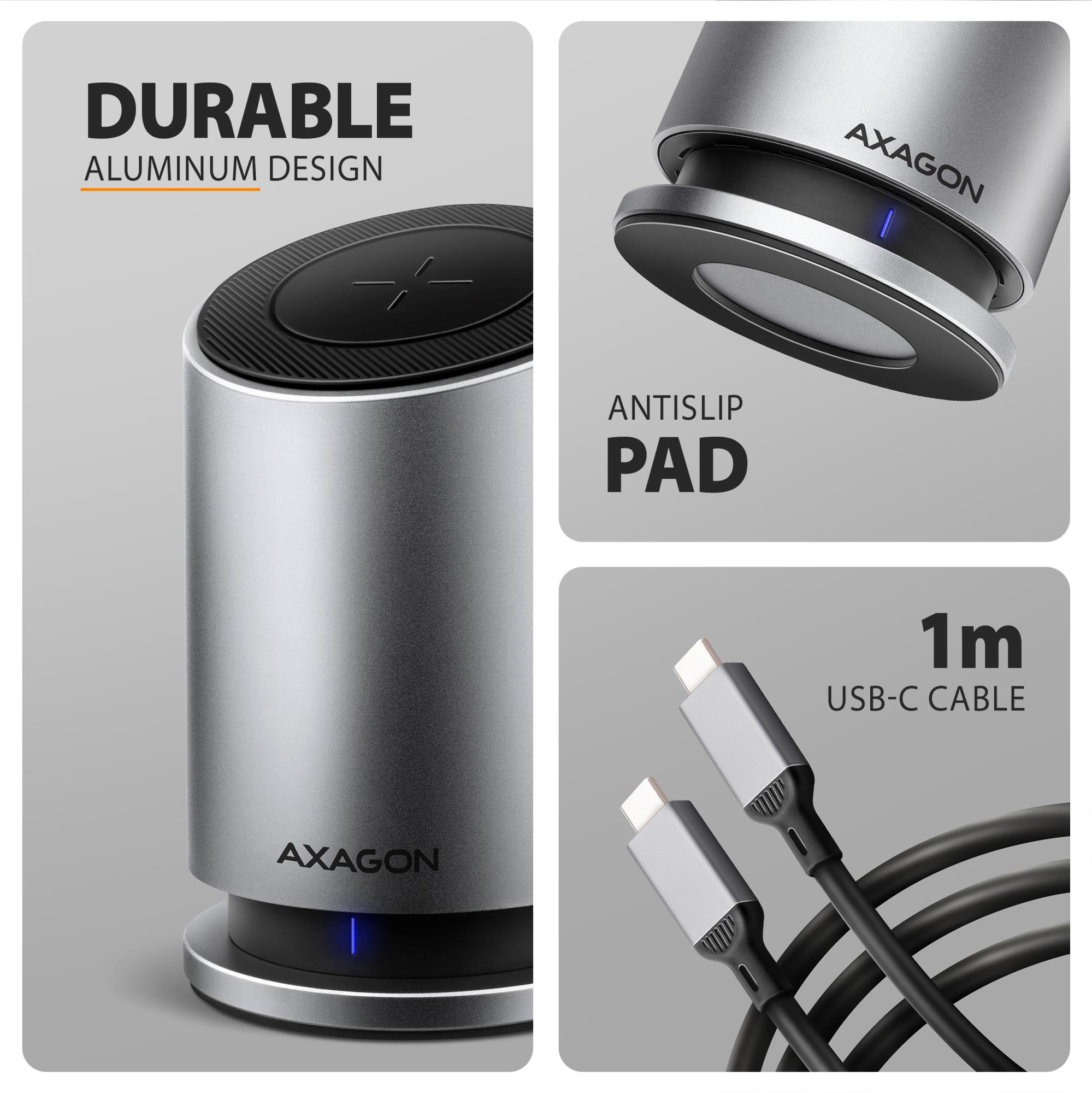I/O HUB USB-C 9IN1 WRL/0.6M HMC-WL9 AXAGON - Image 6