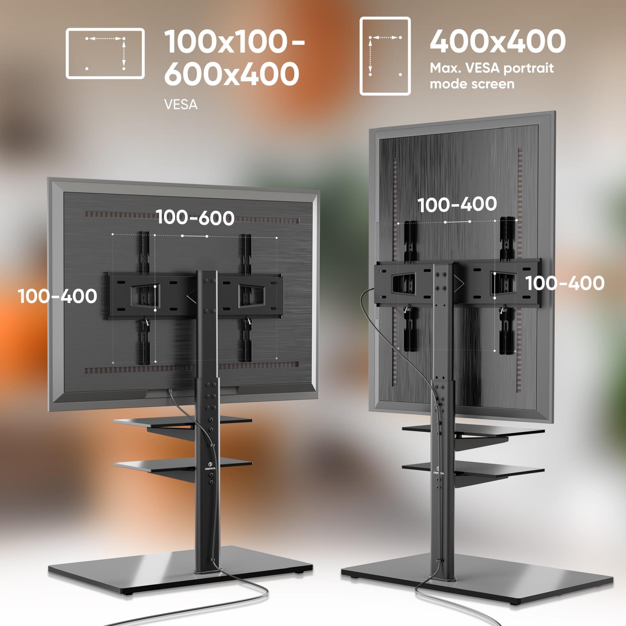 TV SET ACC FLOOR STAND /32-65"/BLACK TS5550-B ONKRON - Image 10