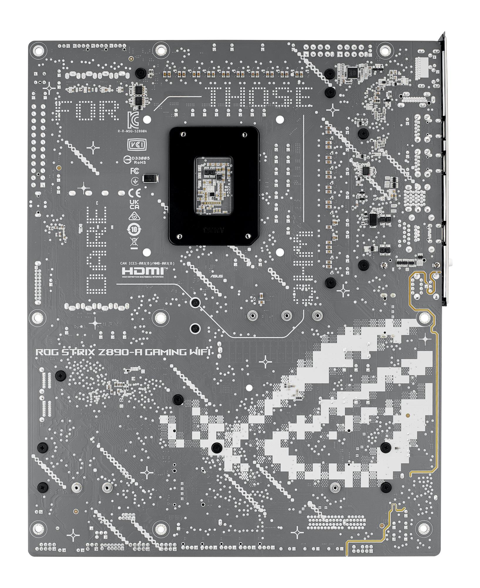 Mainboard ASUS Intel Z890 LGA1851 ATX Memory DDR5 Memory slots 4 1xPCI-Express 4.0 16x 1xPCI-Express 5.0 16x 5xM.2 1xHDMI 1xDisplayPort 1xAudio-In 1xAudio-Out 2xUSB 3.0 5xUSB 3.1 1xUSB-C 2xUSB-C w/Thunderbolt 1xOptical S/PDIF 1xRJ45 ROGSTRIXZ890-AGAMWIFI - Image 11