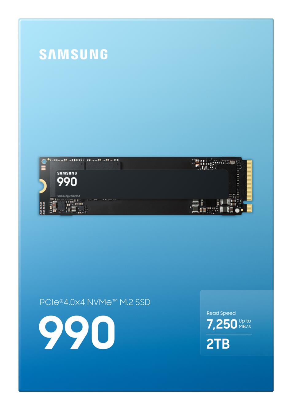 SSD SAMSUNG 990 2 TB M.2 PCI Express 4.0 NVMe Yes Write speed 6450 MB/s Read speed 7250 MB/s MTBF 1500000 h Box MZ-V9V2T0BW - Image 13