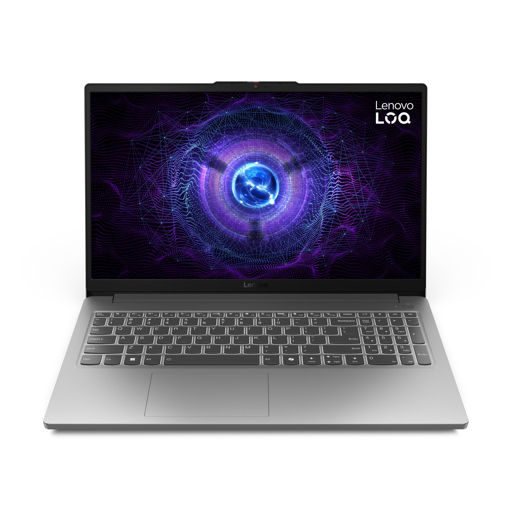 Notebook LENOVO LOQ 15IAX9E CPU Core i5 i5-12450HX 2400 MHz 15.6" 1920x1080 RAM 16GB DDR5 4800 MHz SSD 512GB NVIDIA GeForce RTX 2050 4GB ENG Card Reader 3-in-1 Grey 1.77 kg 83LK007APB