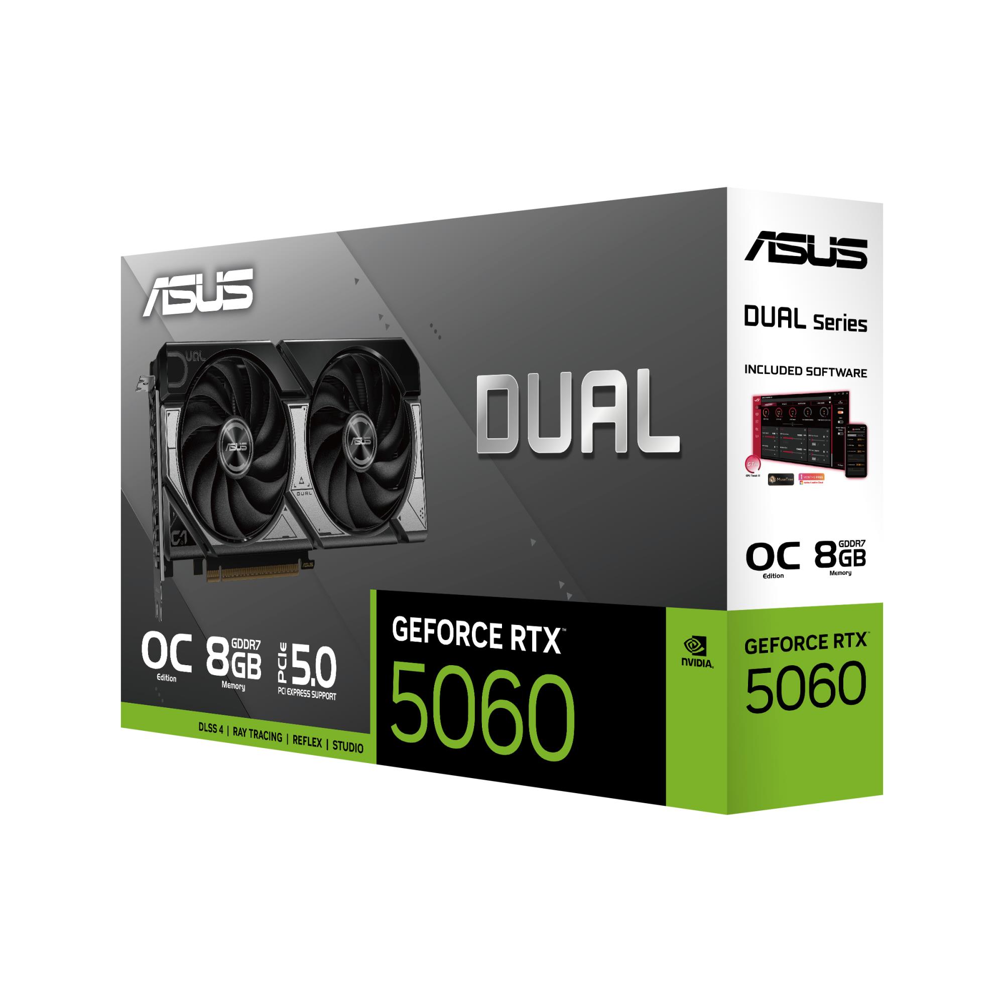 Graphics Card ASUS NVIDIA GeForce RTX 5060 8 GB GDDR7 128 bit PCIE 5.0 16x Dual Slot Fansink 1xHDMI 3xDisplayPort DUAL-RTX5060-O8G - Image 15