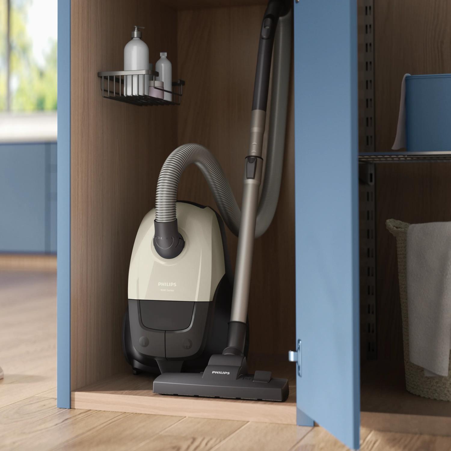 Vacuum Cleaner PHILIPS Input power 800 W Dust capacity 3 L Cylinder vacuum Cleaning type Dry Dust container Dust bag Colour Black/Beige XD1101/10 - Image 2
