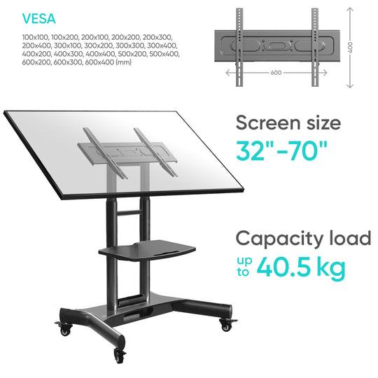 TV SET ACC MOBILE STAND/32-70"/BLACK TS1350-B ONKRON - Image 10