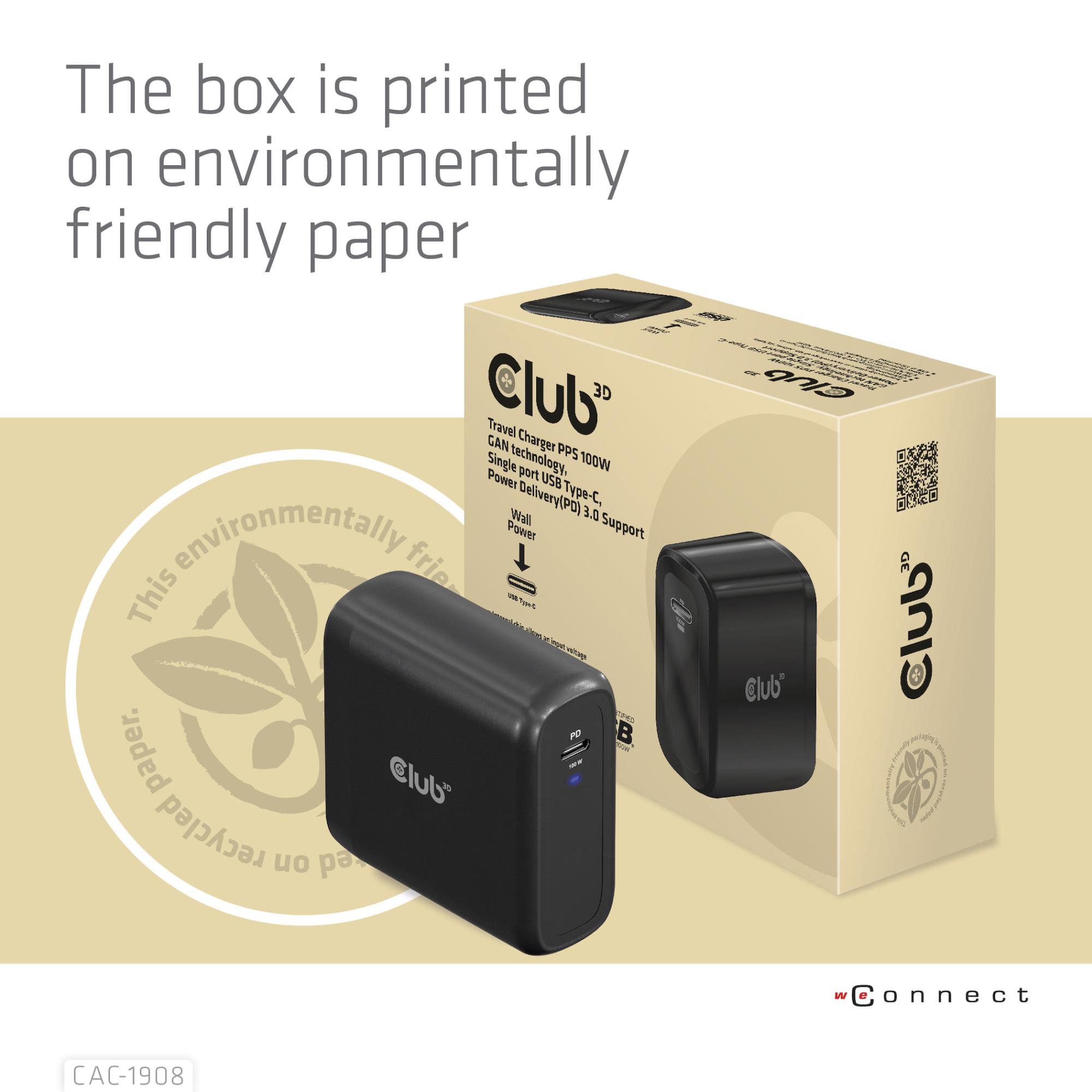 MOBILE TRAVEL CHARGER USB-C/100W CAC-1908EU CLUB3D - Image 11