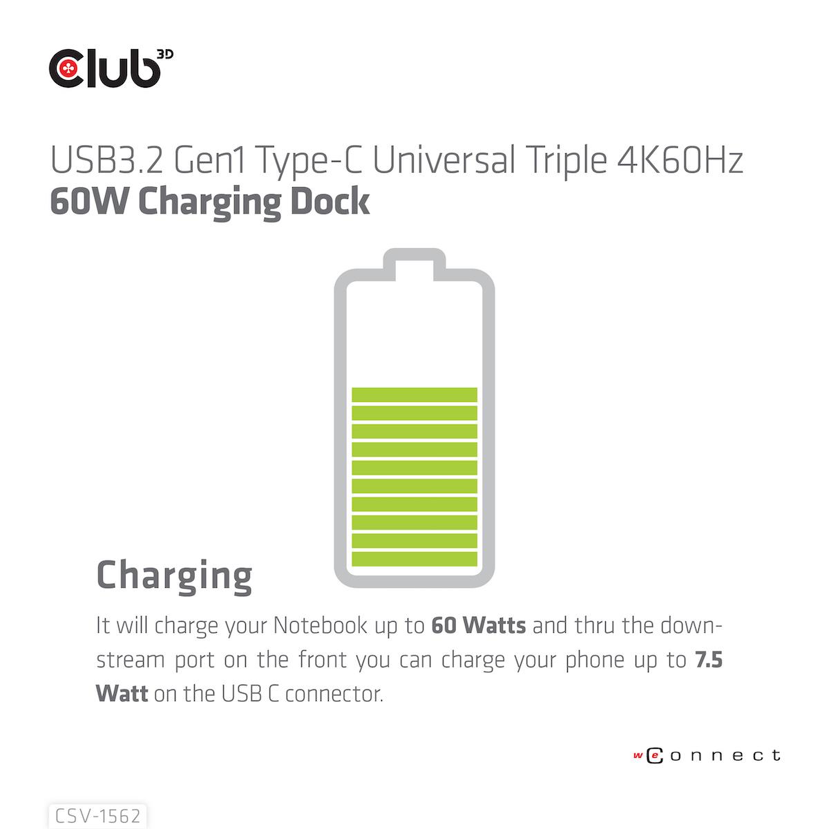 NB ACC DOCKING STATION/USB-C 60W CSV-1562 CLUB3D - Image 14