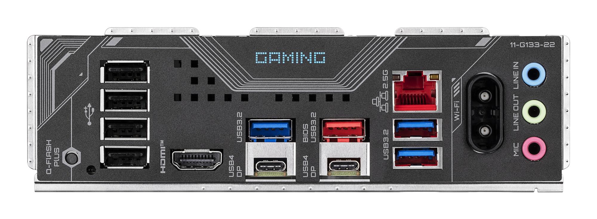 Mainboard GIGABYTE AMD X870 SAM5 ATX Memory DDR5 Memory slots 4 3xPCI-Express 16x 2xM.2 1xHDMI 1xAudio-In 1xAudio-Out 1xMicrophone 4xUSB 3.2 2xUSB-C 1xRJ45 X870GAMINGWF6 - Image 4