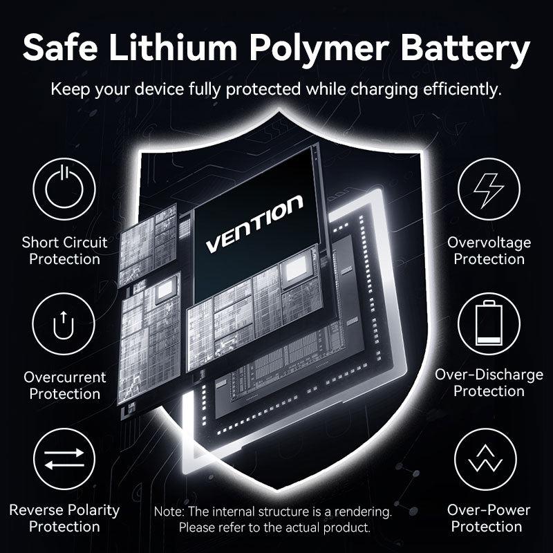 POWER BANK WRL 10000MAH 35W/GREY FKHH0 VENTION - Image 6