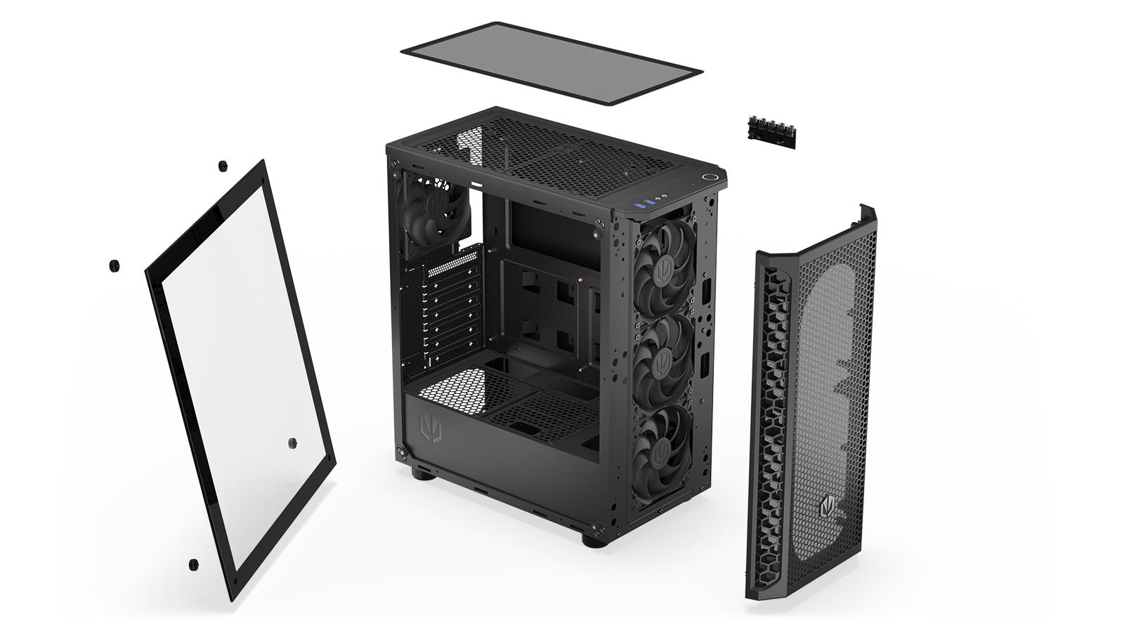 Case ENDORFY Signum 300 Air MidiTower Case product features Transparent panel Not included ATX MicroATX MiniITX Colour Black EY2A005 - Image 29