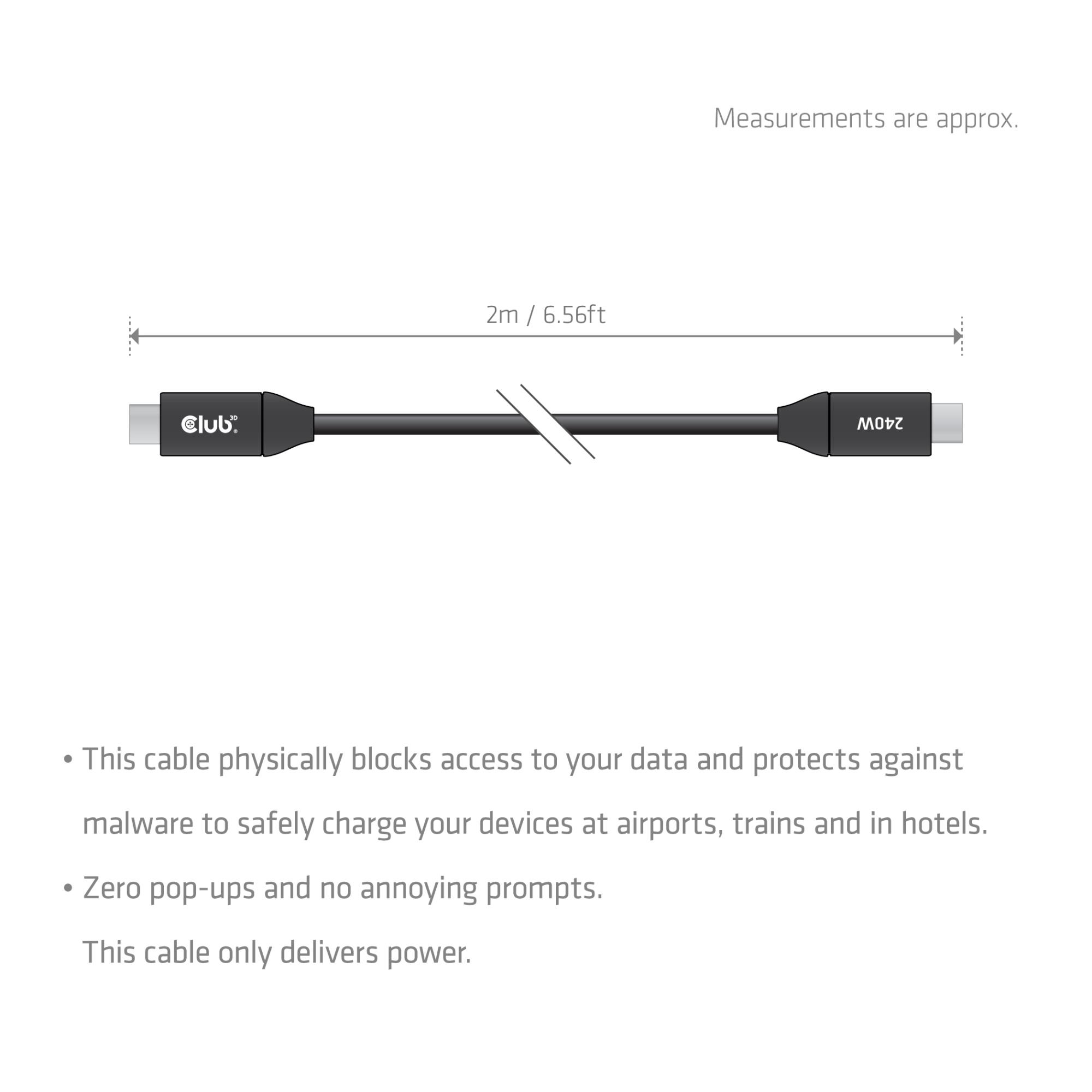 CABLE USB-C 2M/CAC-2506 CLUB3D - Image 3