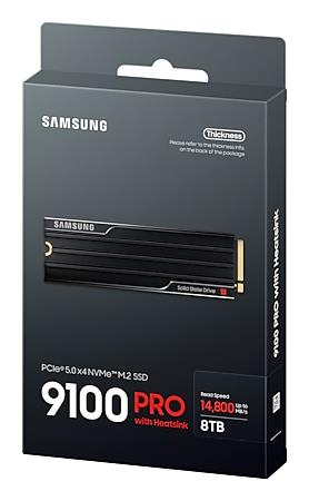 SSD SAMSUNG 9100 PRO 8TB M.2 NVMe TLC Write speed 13400 MBytes/sec Read speed 14800 MBytes/sec 3.88mm TBW 4800 TB MZ-VAP8T0CW - Image 10