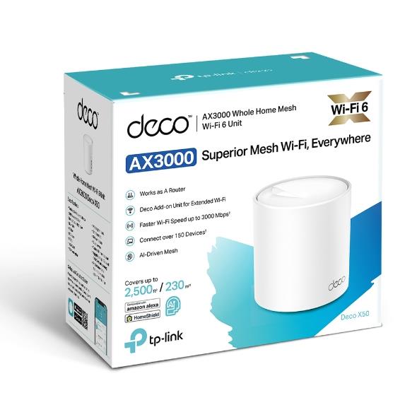 Wireless Router TP-LINK Wireless Router 2900 Mbps Mesh Wi-Fi 6 3x10/100/1000M LAN WAN ports 3 DHCP ACPI Number of antennas 2 DECOX50(1-PACK) - Image 8