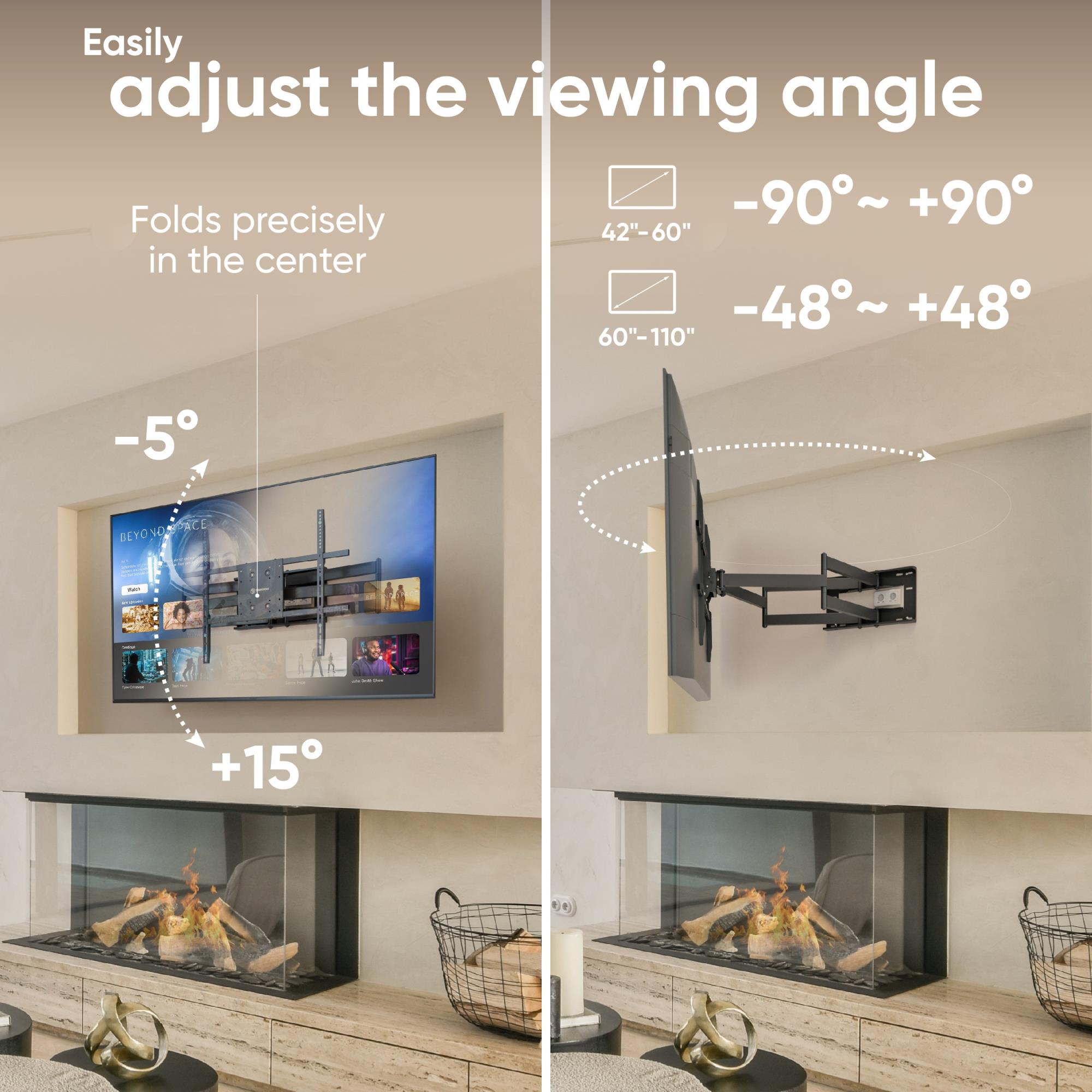 TV SET ACC WALL MOUNT/42-110"/BLACK M8L-B ONKRON - Image 4
