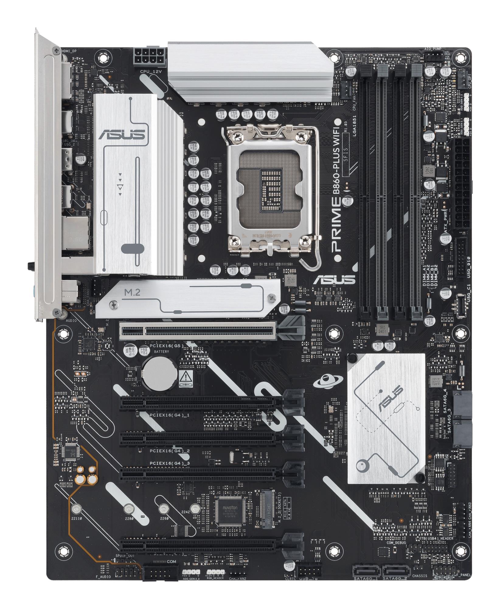 Mainboard ASUS Intel B860 Express LGA1851 ATX Memory DDR5 Memory slots 4 PRIMEB860-PLUSWIFI - Image 2