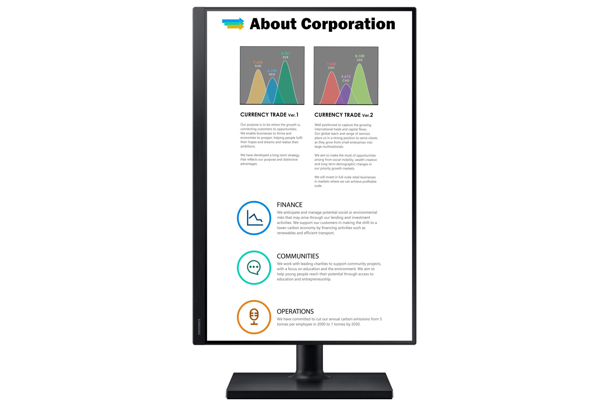 LCD Monitor SAMSUNG T45F 24" Business Panel IPS 1920x1200 16:10 75Hz Speakers Swivel Pivot Height adjustable Tilt Colour Black LF24T450GYUXEN - Image 16