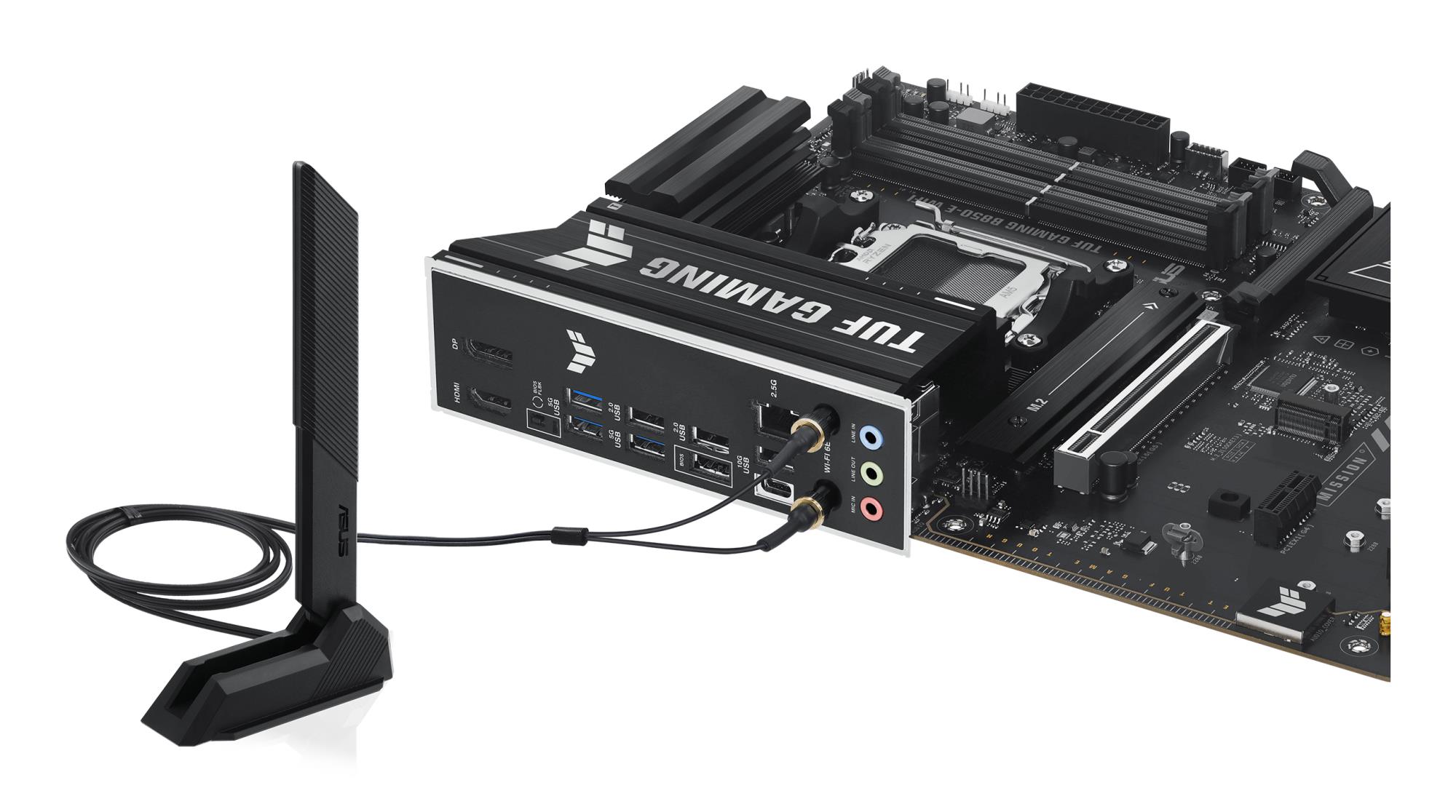 Mainboard ASUS AMD B850 SAM5 ATX Memory DDR5 Memory slots 4 1xPCI-Express 4.0 1x 1xPCI-Express 4.0 16x 1xPCI-Express 5.0 16x 3xM.2 1xHDMI 1xDisplayPort 3xUSB 2.0 4xUSB 3.2 1xUSB-C 1xRJ45 3xAudio port TUFGAMINGB850-EWIFI - Image 9